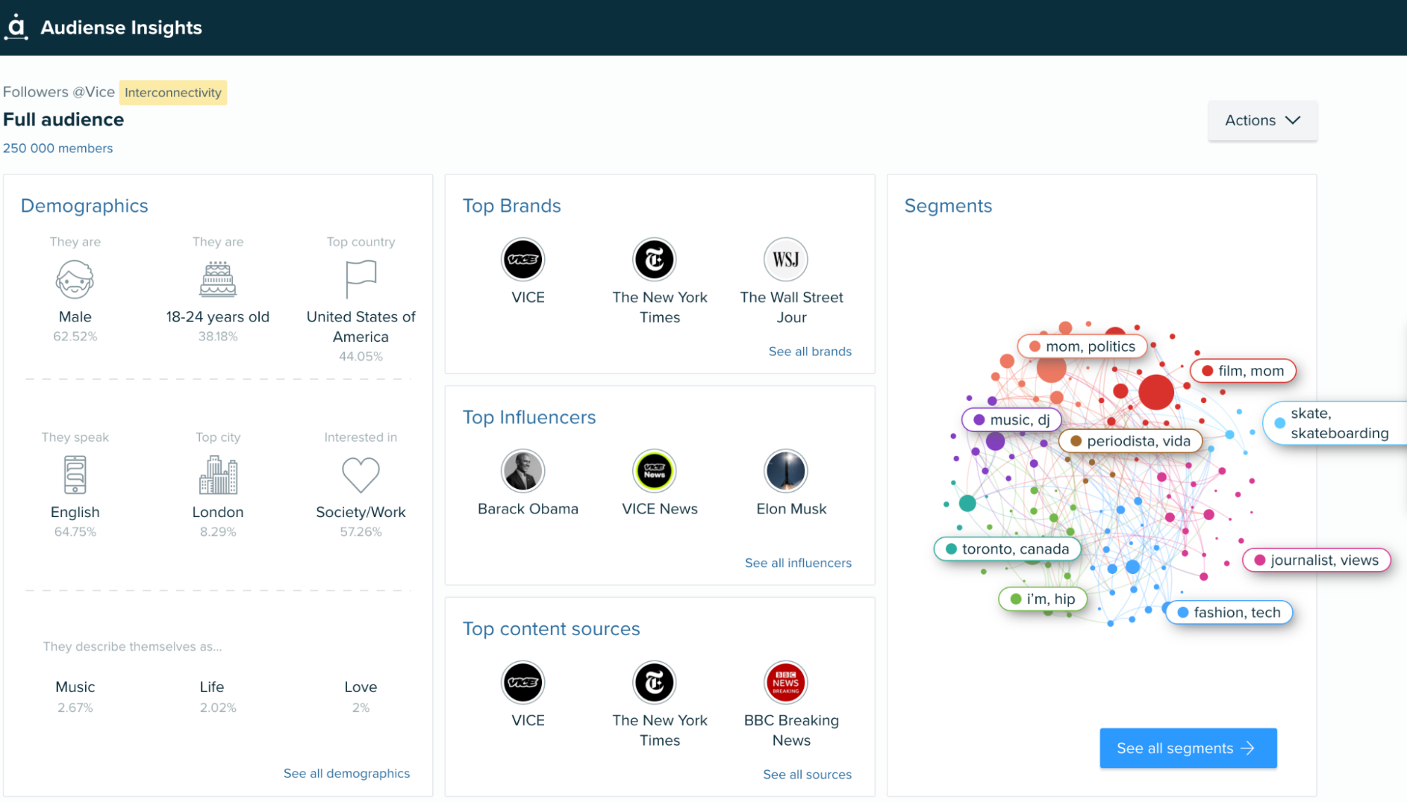 Audiense blog - Vice audience