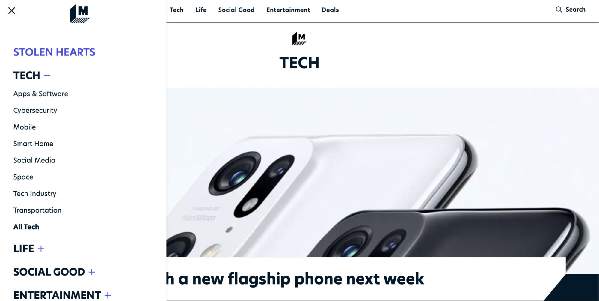 Audiense blog - Mashable website