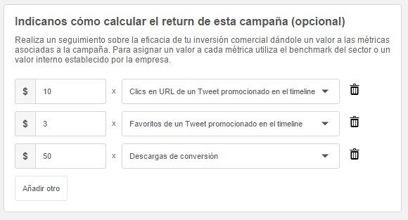Asignar valores a los KPIs objetivos