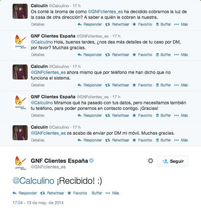 Gas Natural Fenosa y su atención al cliente en Twitter