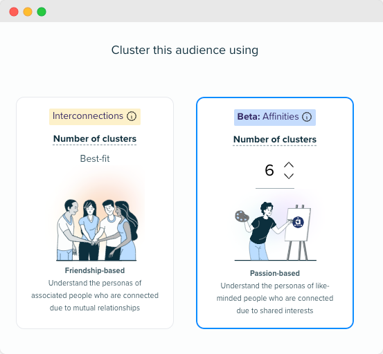 Audiense blog - select the number of clusters in your reports