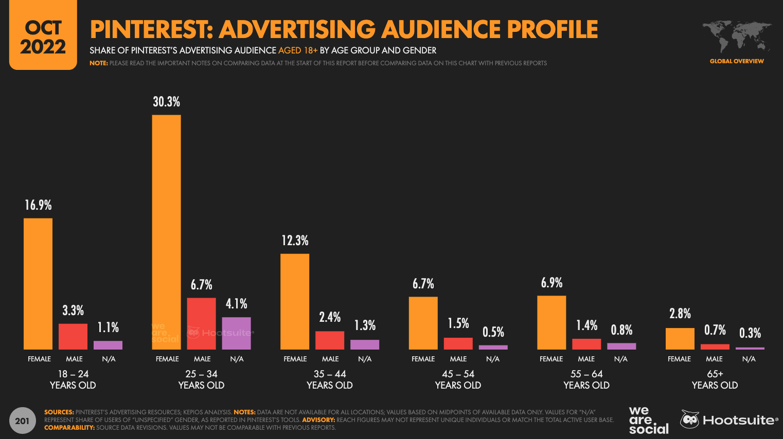 Audiense blog - Global State of Digital 2022 - Pinterest