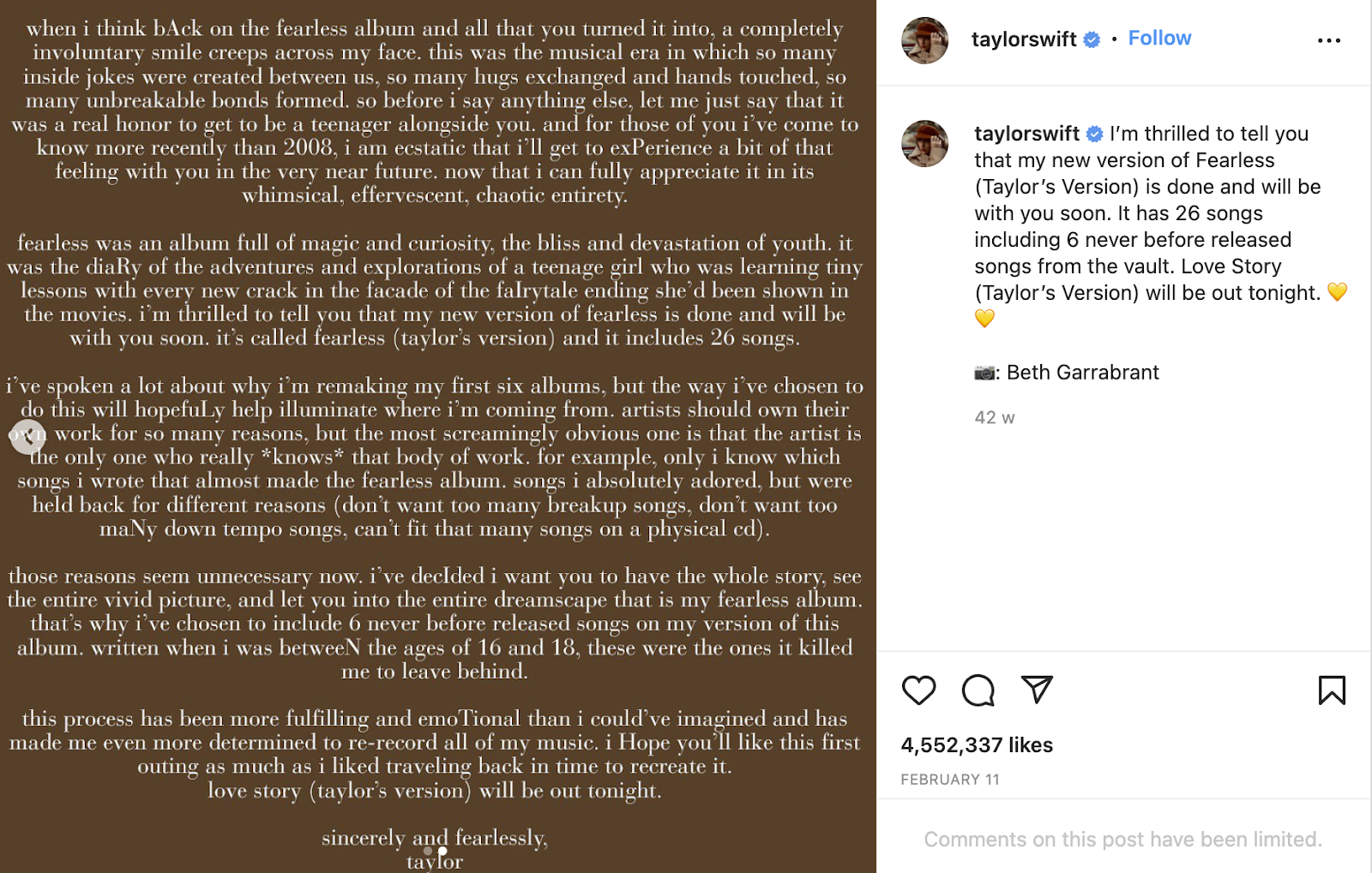 Audiense blog - Fearless (Taylor's Version)