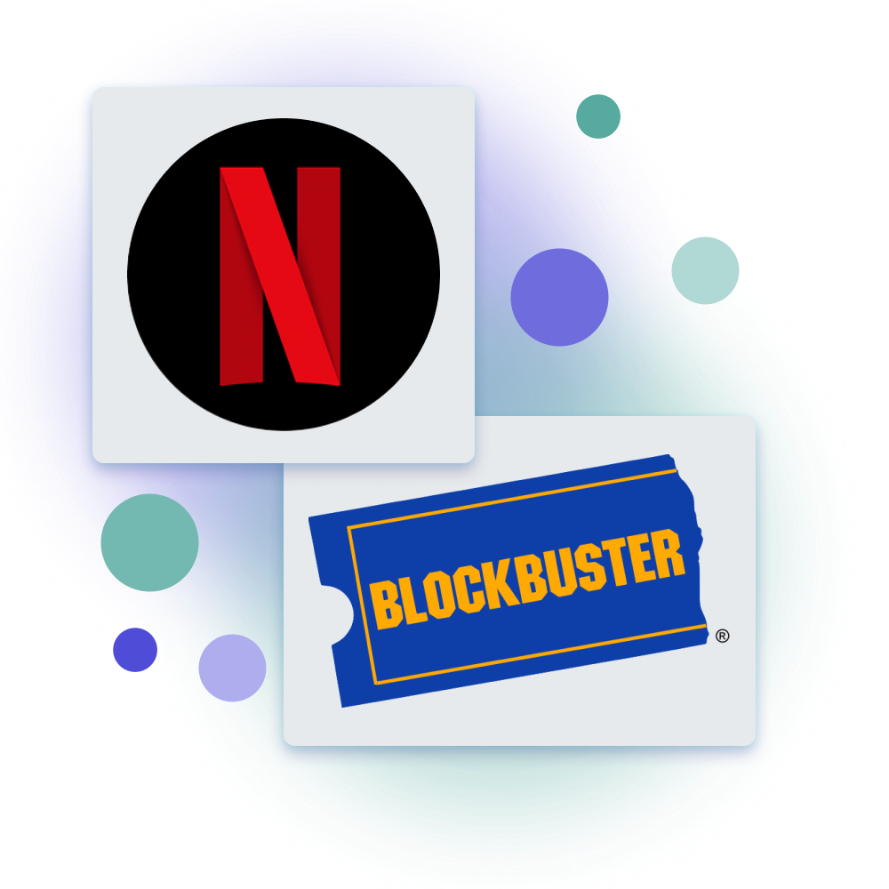 Image - Blockbuster and Netflix logos