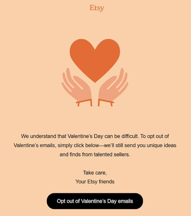 Audiense blog - image - Etsy Valentine’s Day