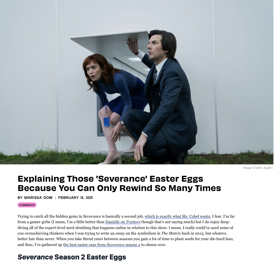 Audiense blog - image - Severance article