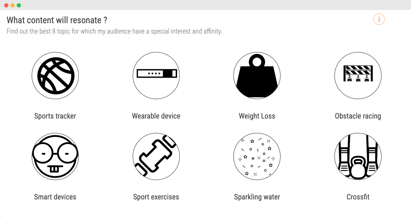 Audience of female “Fitbit” users - interests and affinities